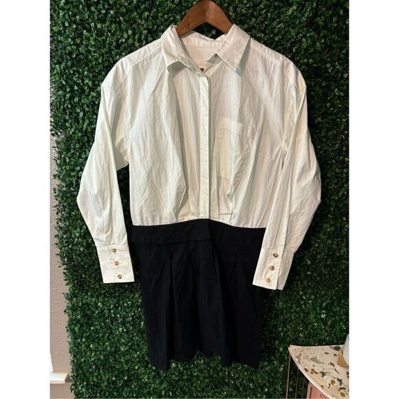 By Anthropologie Twofer Buttondown Shirt Dress Size XS $160 NWT - Picture 5 of 8